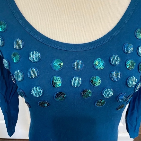 Philosophy by Republic Sequin and Beaded Top, Sm - Picture 2 of 5
